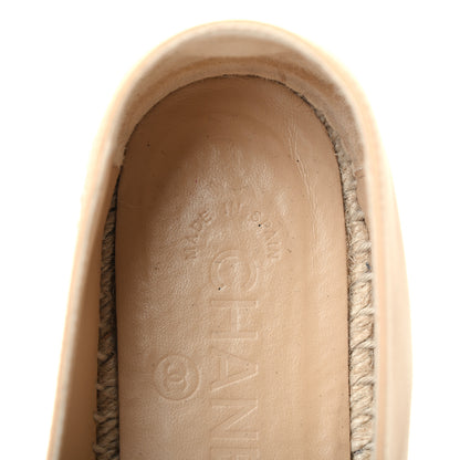 Chanel Lambskin CC Espadrilles 36 Beige Black 6 of 7