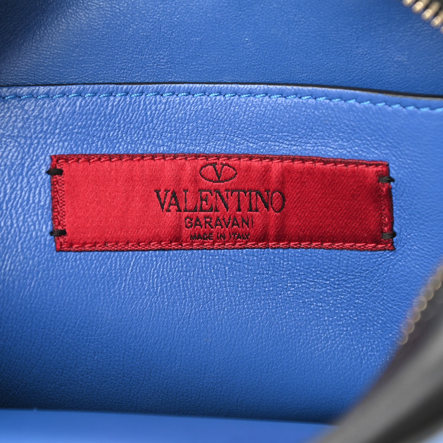 Valentino Garavani Calfskin Rockstud Camera Crossbody Bag Blue Black 6 of 8