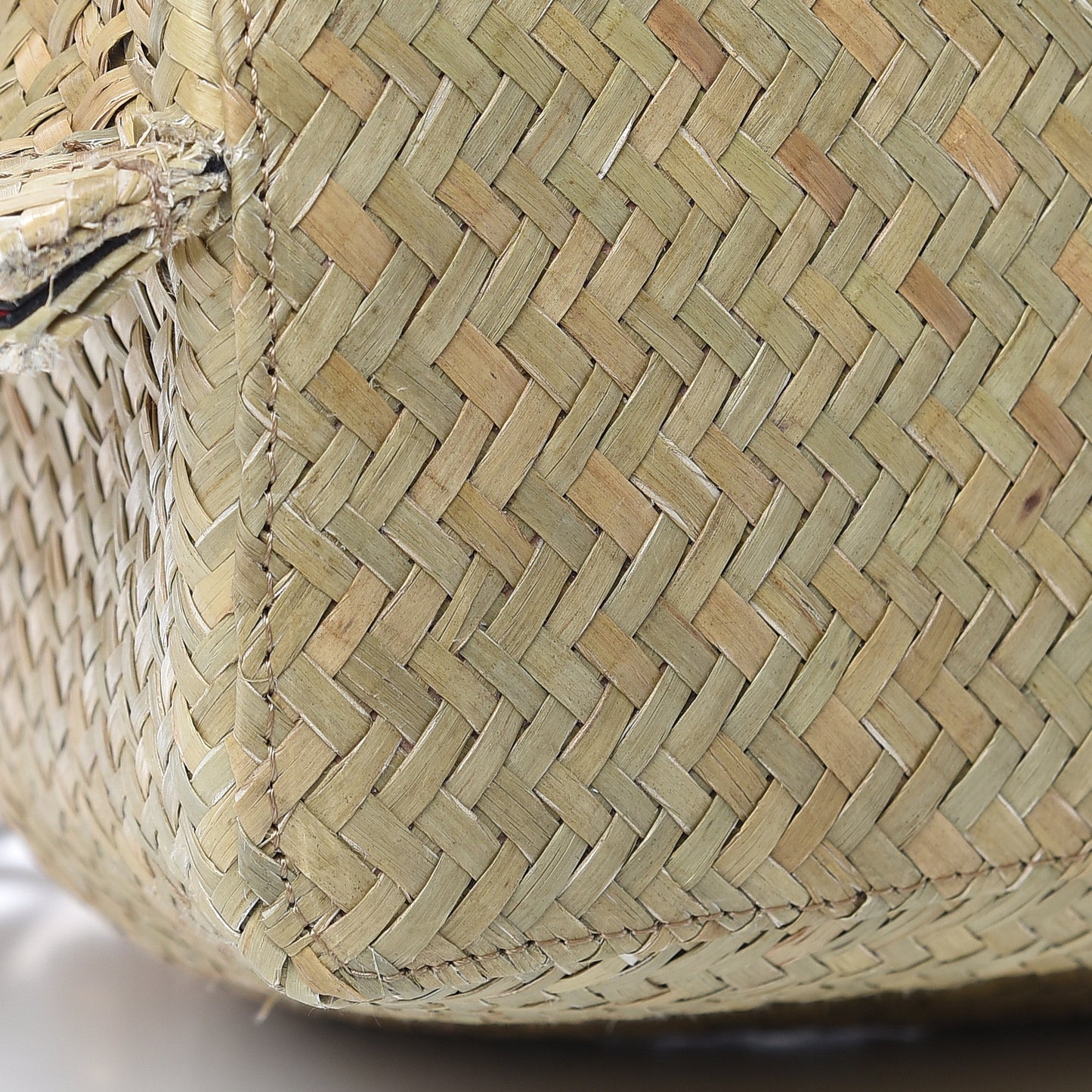 Raffia Medium Vlogo Escape Shopper Natural Black Rouge