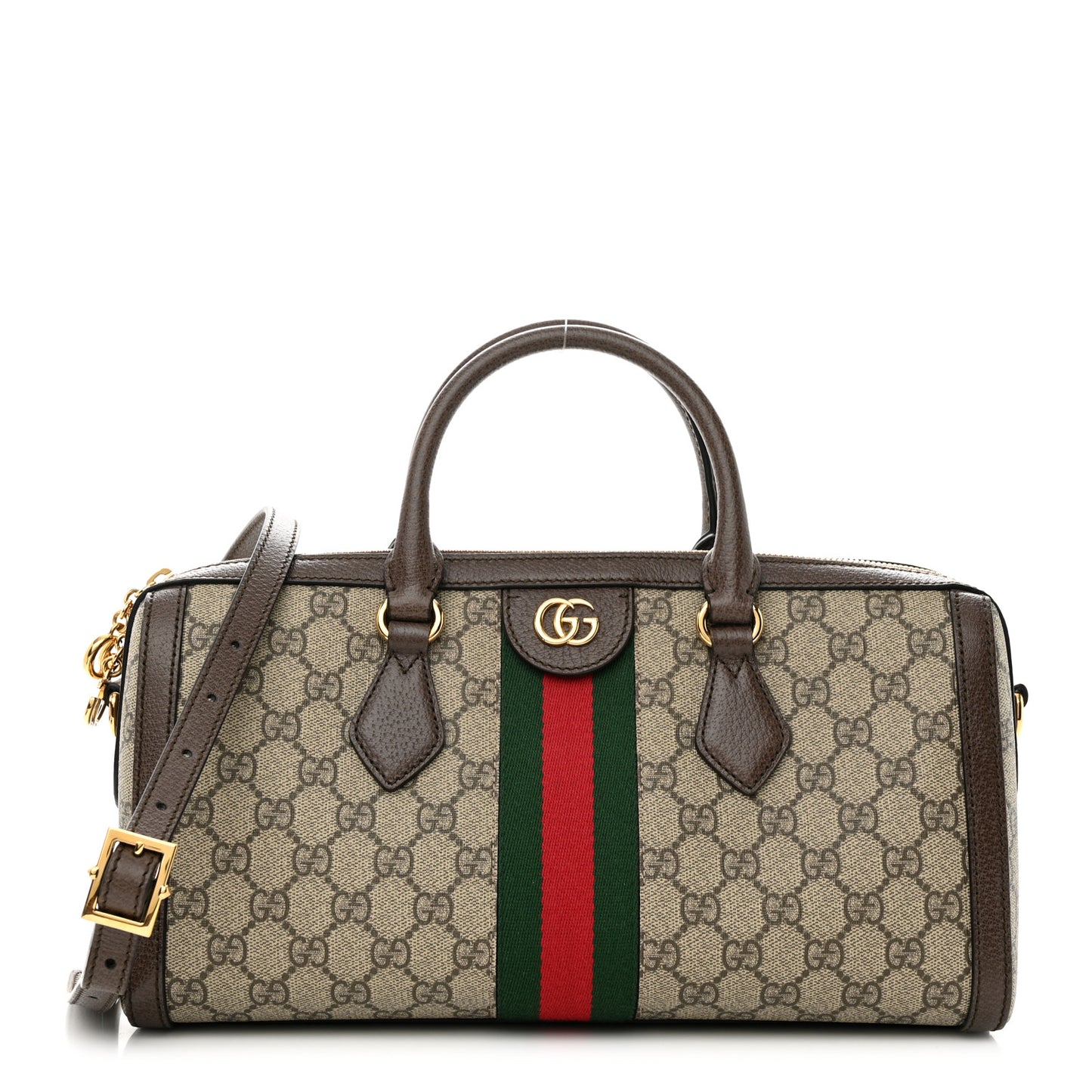 GG Supreme Monogram Web Medium Ophidia Boston Brown
