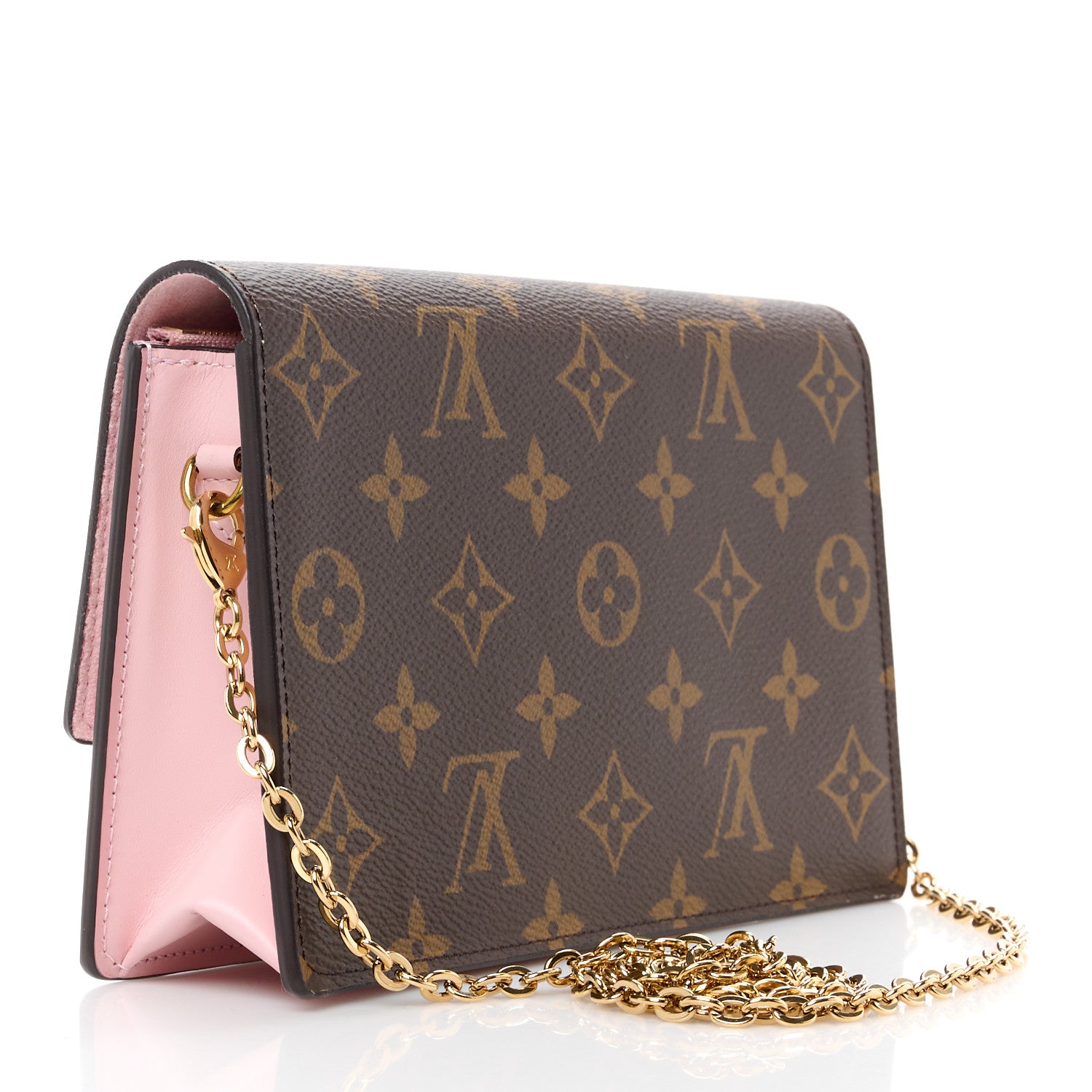 Louis Vuitton Monogram Flore Chain Wallet Rose Ballerine 3 of 12