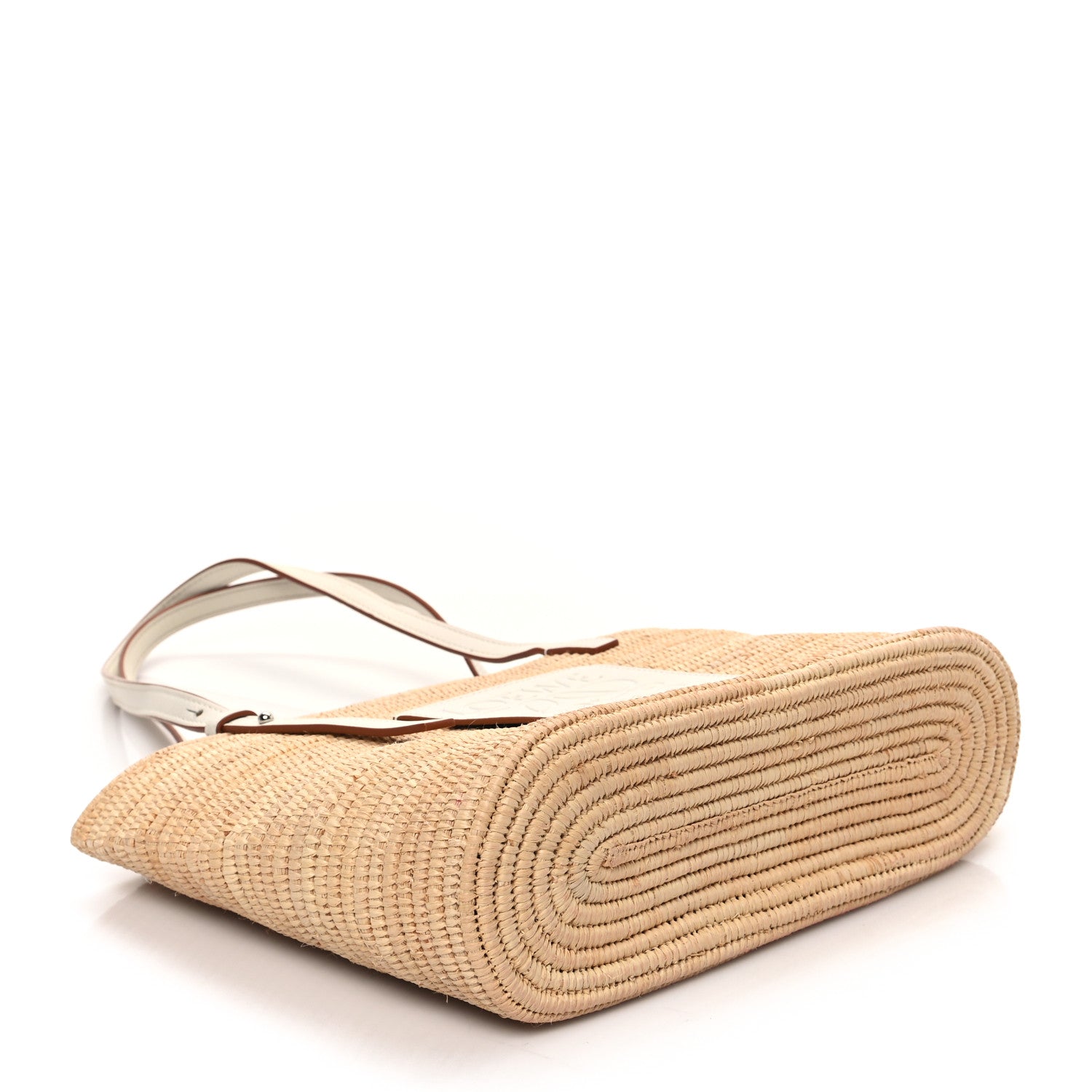 Loewe Raffia Square Small Basket Tote Bag Natural White 4 of 10