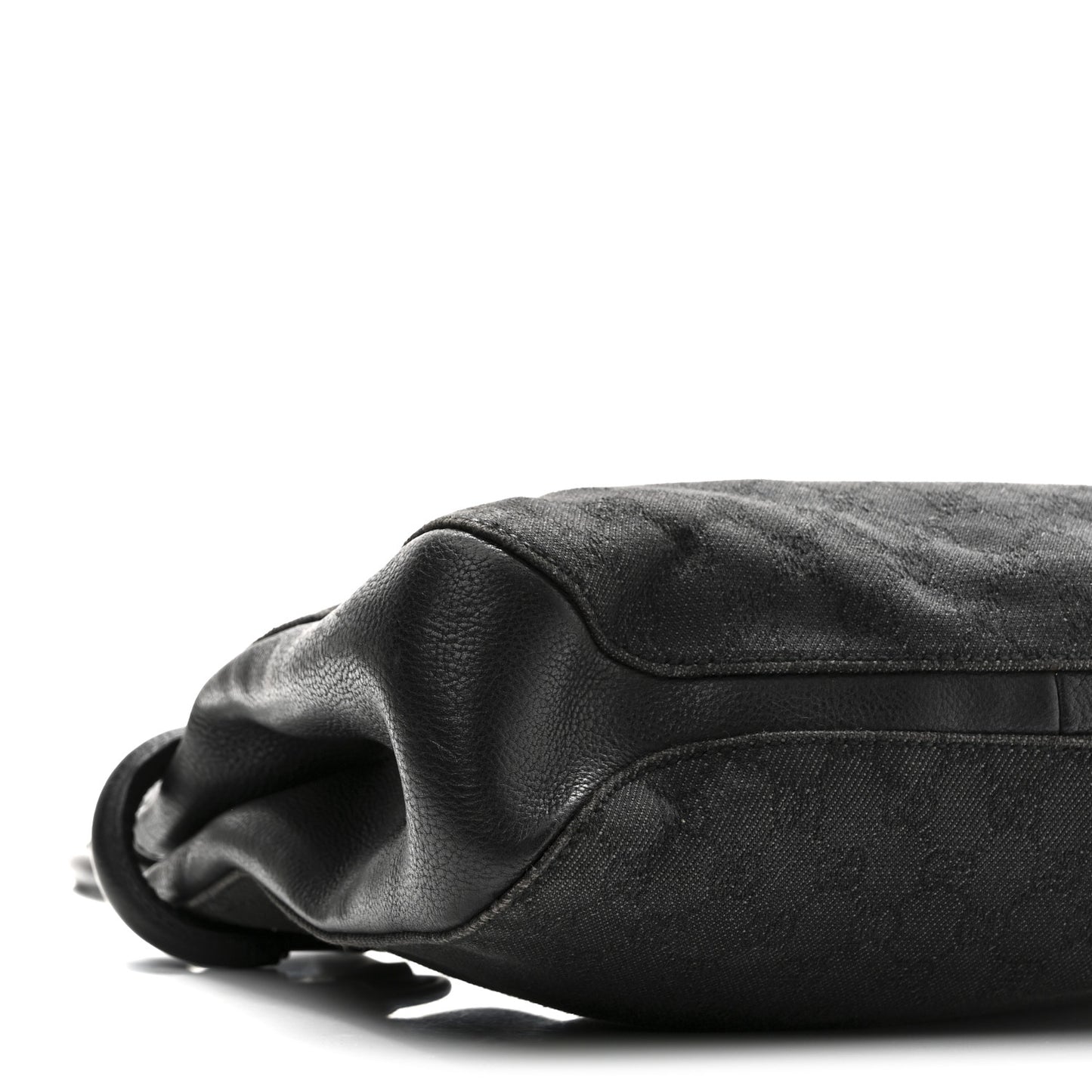 Monogram Denim GG Shoulder Bag Black