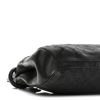 Gucci Monogram Denim GG Shoulder Bag Black 9 of 12
