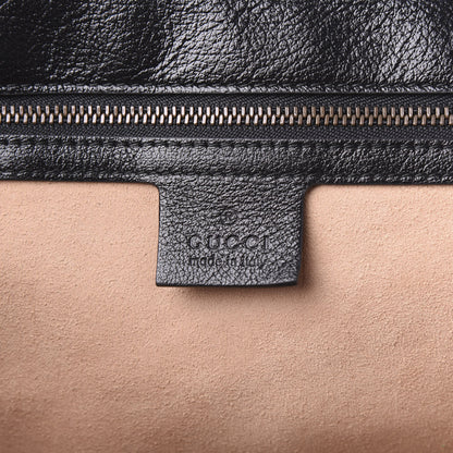Gucci Azalea Calfskin Matelasse Diagonal Patchwork Large Torchon GG Marmont Shoulder Bag Black Beige Romantic Cerise 8 of 10