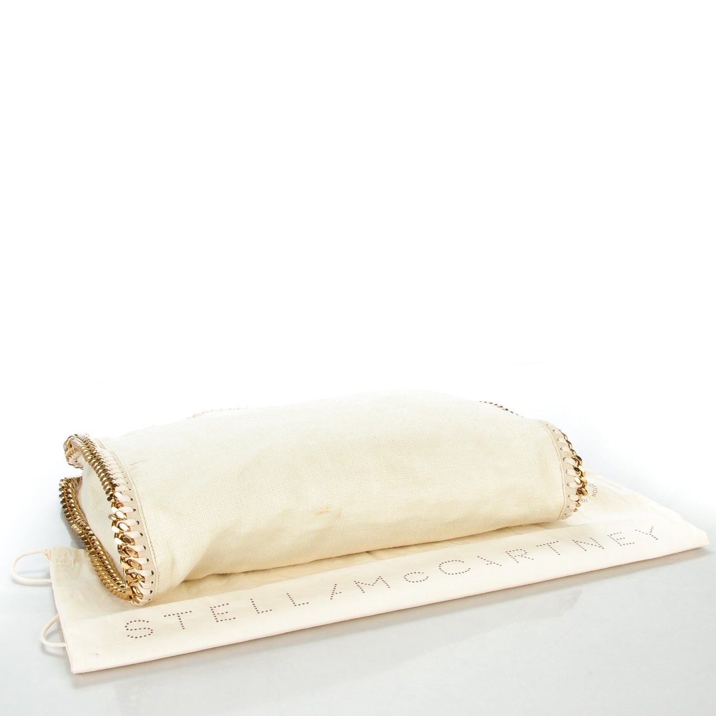Woven Boucle Fold Over Falabella White