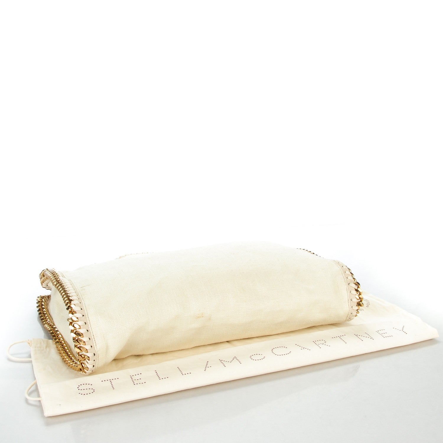 Stella McCartney Woven Boucle Fold Over Falabella White 3 of 9