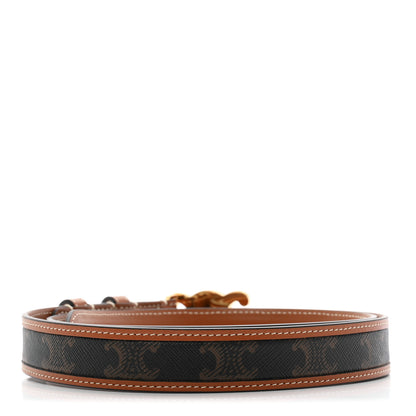Celine Canvas Calfskin Medium 25mm Triomphe 90 36 Belt Tan 2 of 7