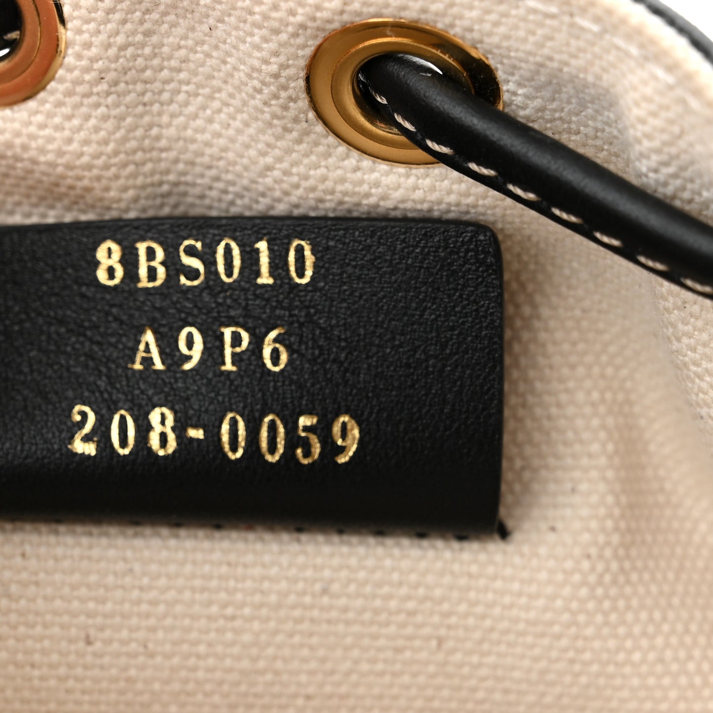 Canvas Vitello King F is Fendi FF Embroidered Mini Mon Tresor Bucket Bag Grezzo Black