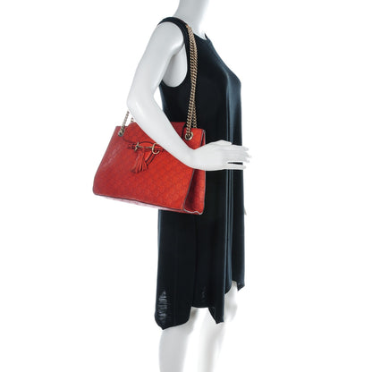 Gucci Guccissima Large Emily Chain Shoulder Bag Sun Orange 2 of 9