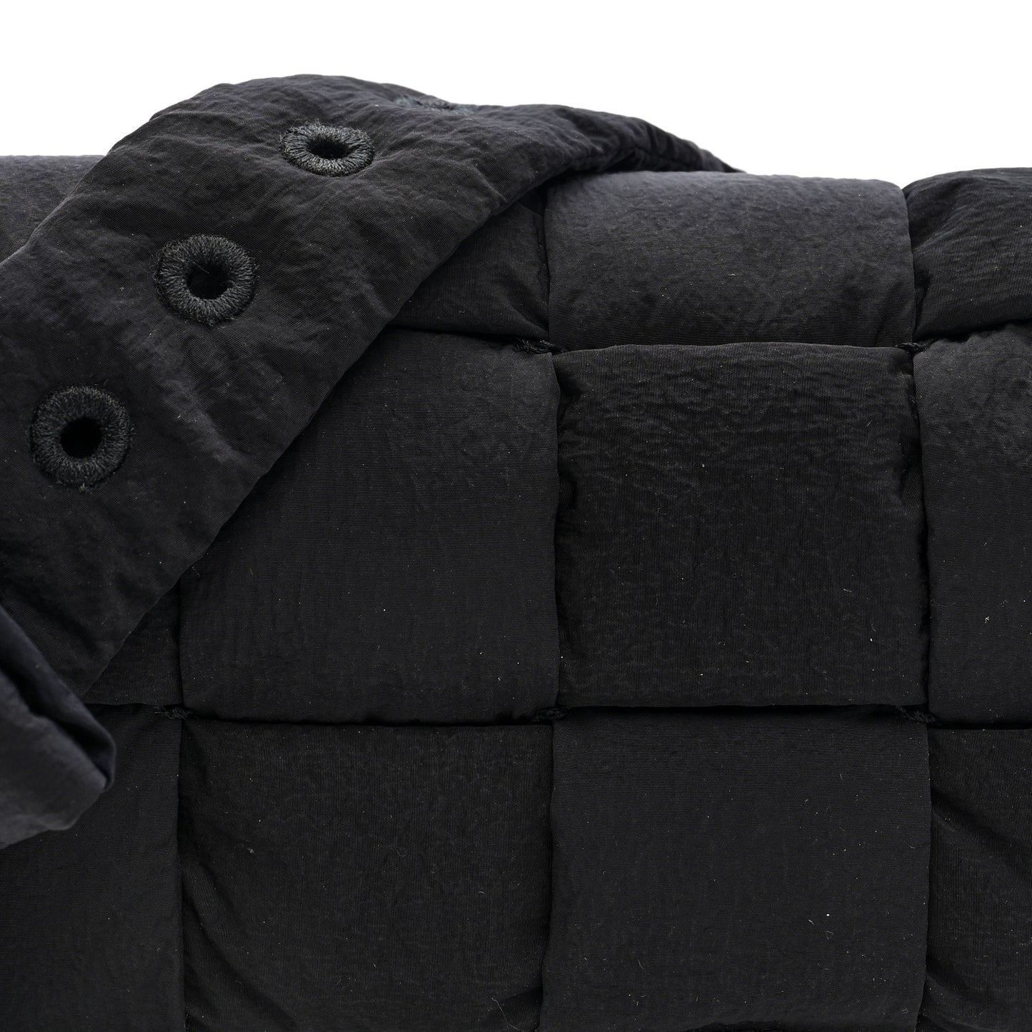 Nylon Intrecciato Padded Tech Mini Cassette Belt Bag Black