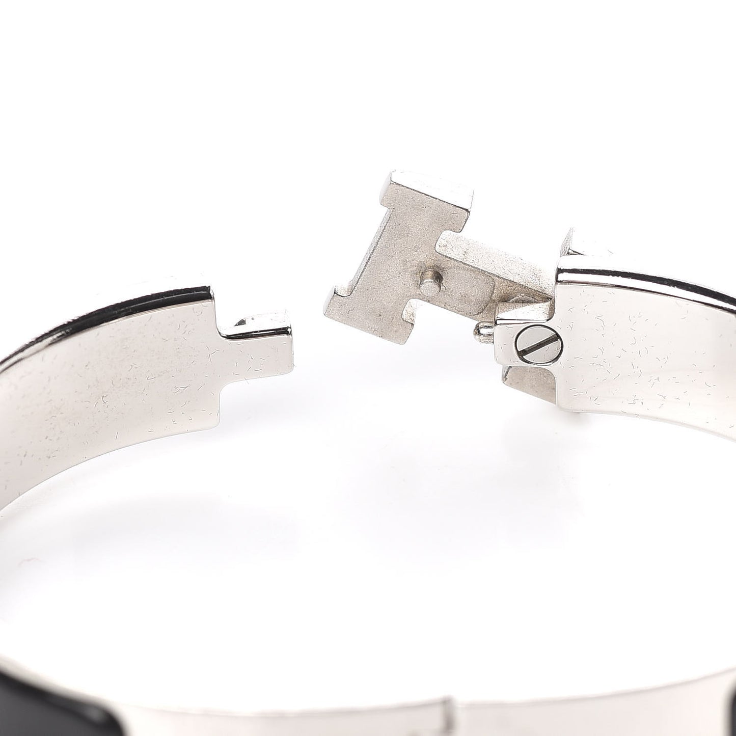 Enamel Narrow Clic Clac H Bracelet PM Black