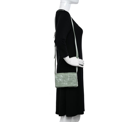 Bottega Veneta Paper Calfskin Maxi Intreccio Cassette Crossbody Bag Sage 3 of 10
