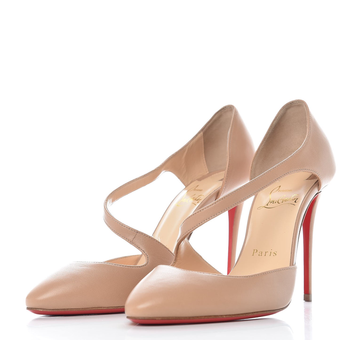 Shiny Nappa Catchy One 100 Pumps 36.5 Nude