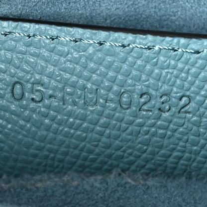 Christian Dior Grained Calfskin Saddle Bag Azure Blue 7 of 10