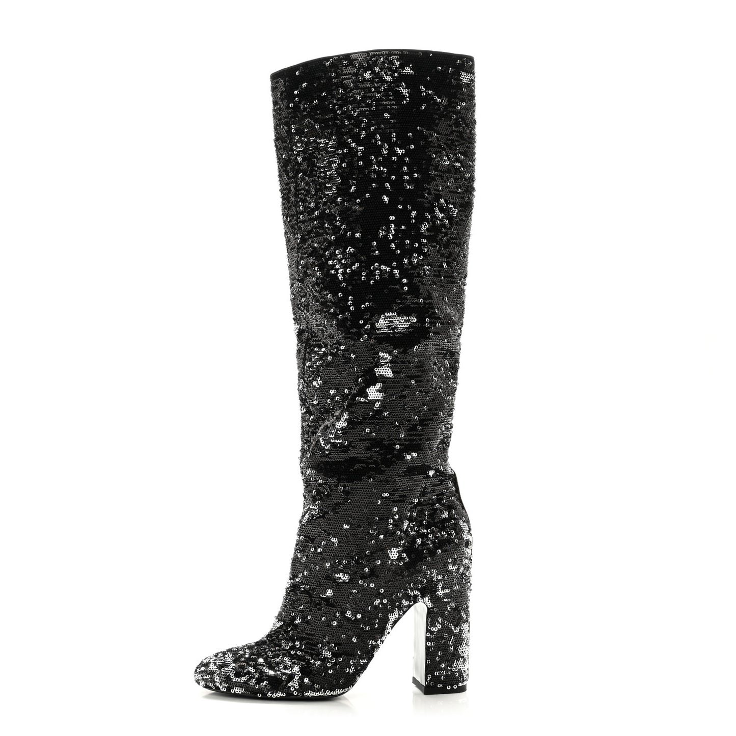 Sequin Donna High Boots 39 Black