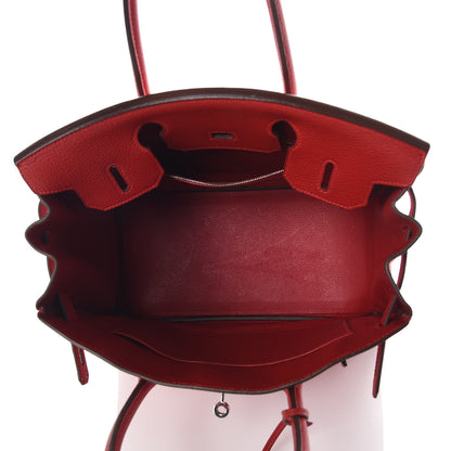 Hermes Taurillon Clemence Birkin 30 Rouge Casaque 13 of 31