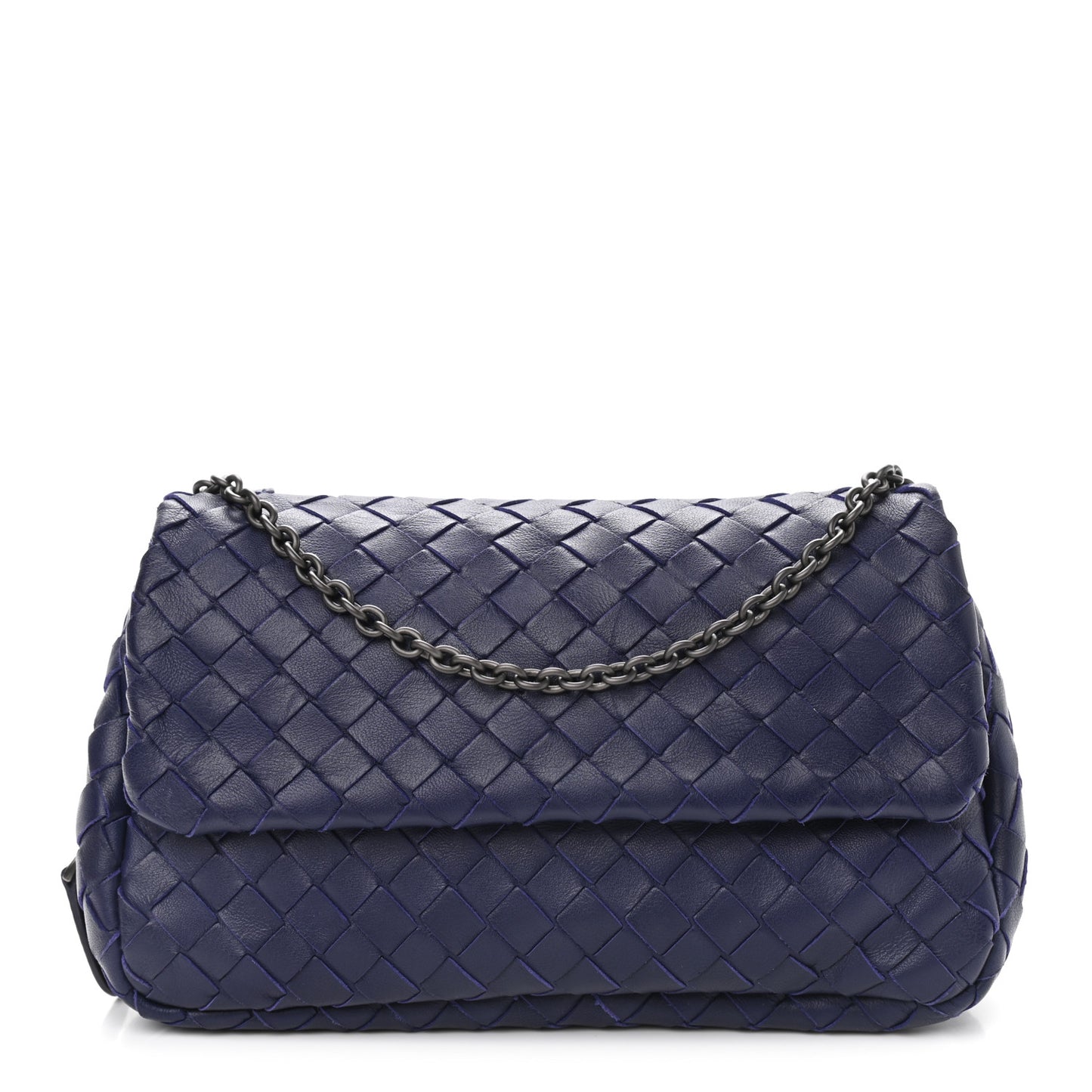 Nappa Intrecciato Small Chain Crossbody Atlantic