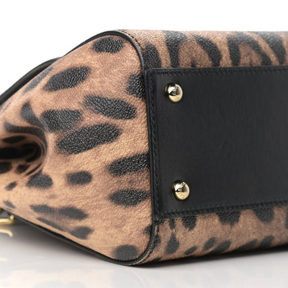 Dolce & Gabbana Dauphine Leopard Print Small Miss Sicily Satchel Black 9 of 14