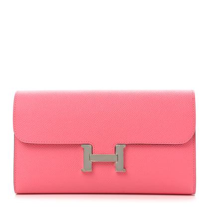 Hermes Epsom Constance Long Wallet Rose Azalee 1 of 7