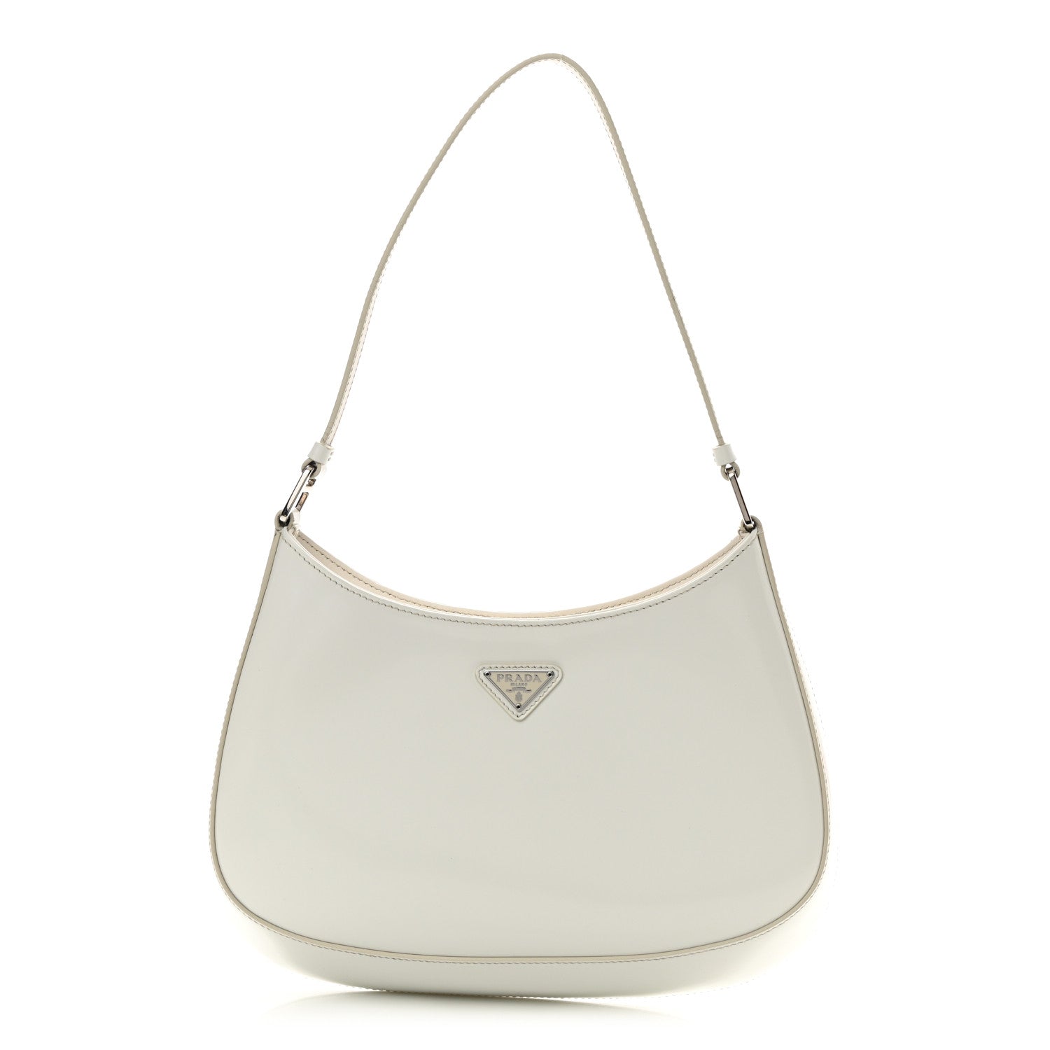 Prada Spazzolato Cleo Shoulder Bag White 1 of 7