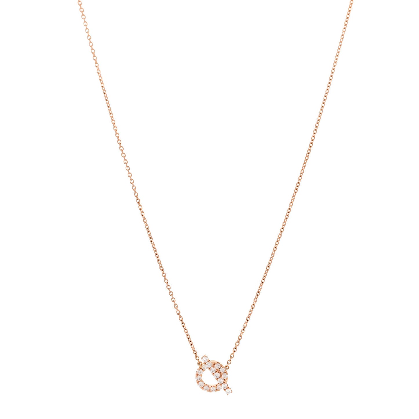 18K Rose Gold Diamond Finesse Pendant Necklace
