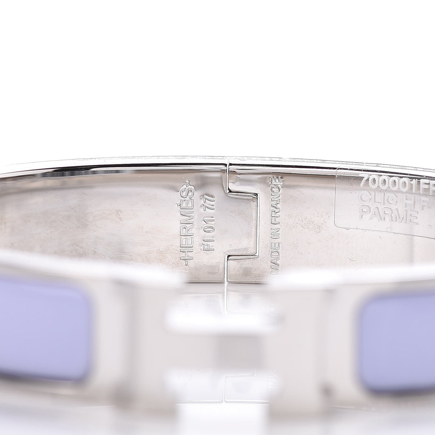 Enamel Narrow Clic Clac H Bracelet GM Parme