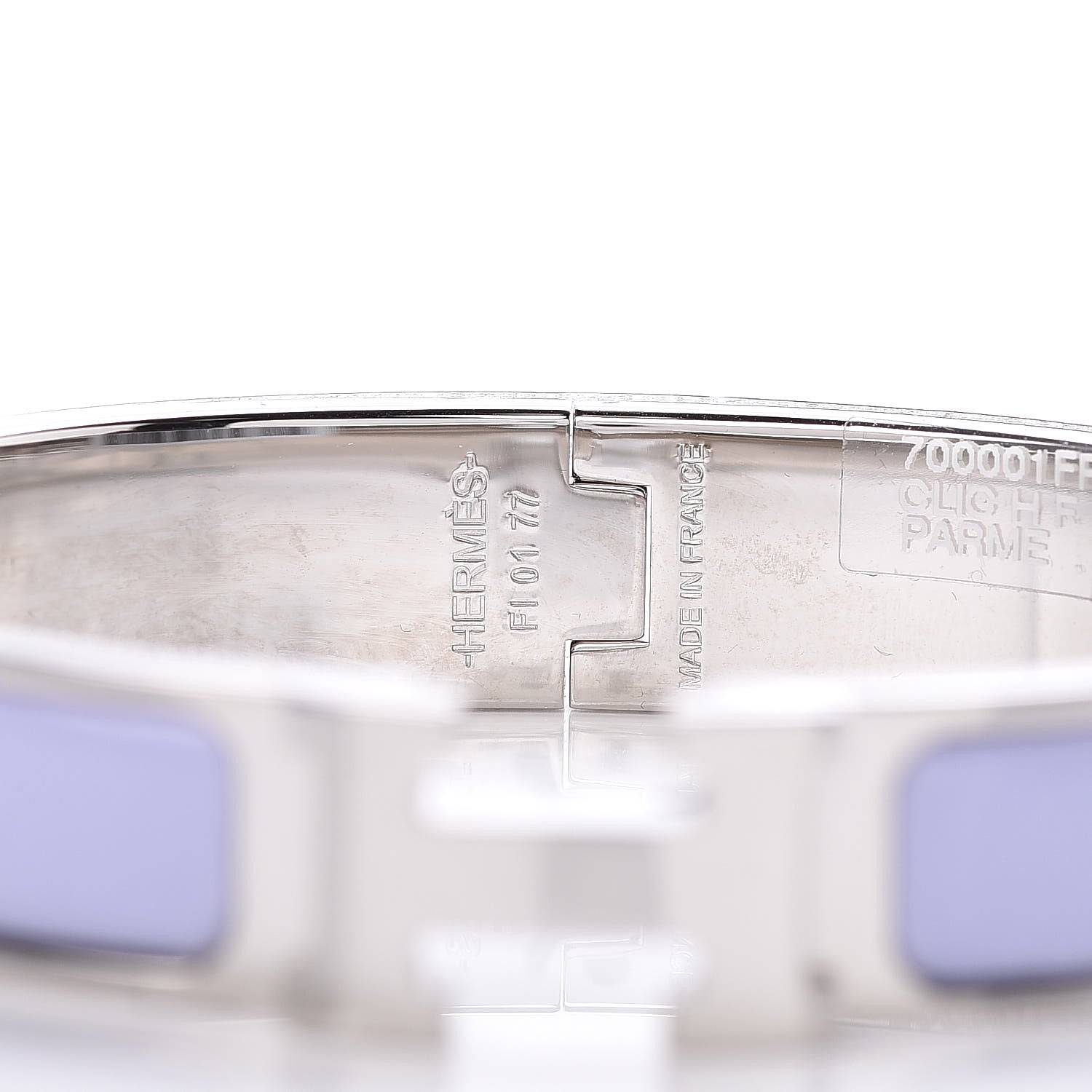 Hermes Enamel Narrow Clic Clac H Bracelet GM Parme 4 of 6