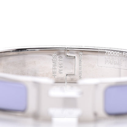 Hermes Enamel Narrow Clic Clac H Bracelet GM Parme 4 of 6