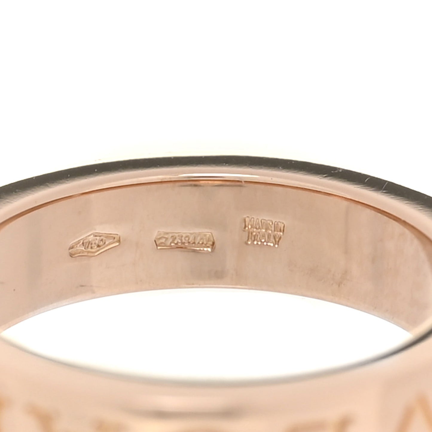 18K Rose Gold Diamond B.Zero1 Essential Band Ring 47 4