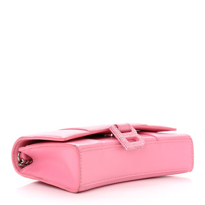 Balenciaga Shiny Box Calfskin Strass Tonal B Hourglass Chain Bag Sweet Pink 4 of 12