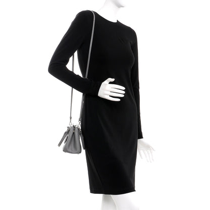 Prada Saffiano Micro Galleria Double Zip Tote Marmo 2 of 7