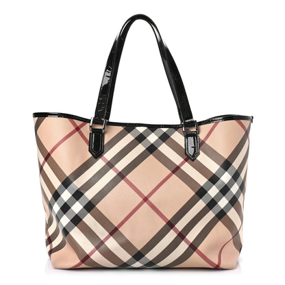 Burberry Supernova Check Large Nickie Tote Black 3 of 9