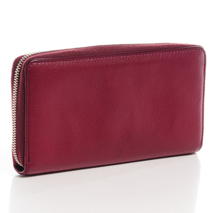 Gucci Leather Interlocking G Zip Around Wallet Red 3 of 7