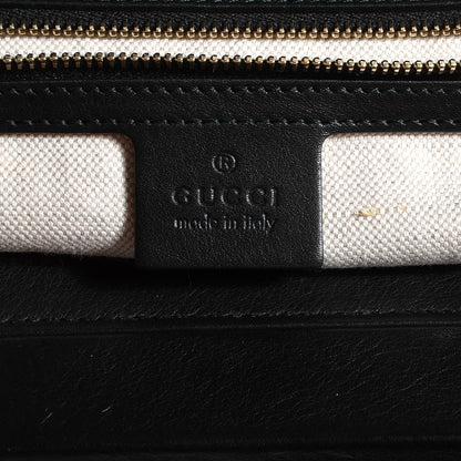 Gucci Leather Bold Bamboo Medium Top Handle Bag Black 6 of 8