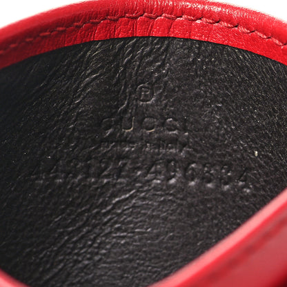 Gucci Calfskin Matelasse GG Marmont Card Holder Hibiscus Red 6 of 9