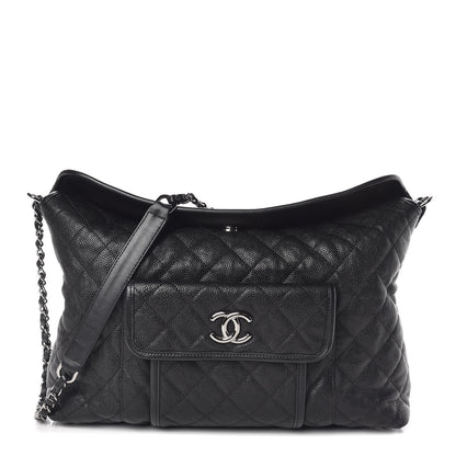 Chanel Caviar Quilted French Riviera Hobo Black 1 of 9