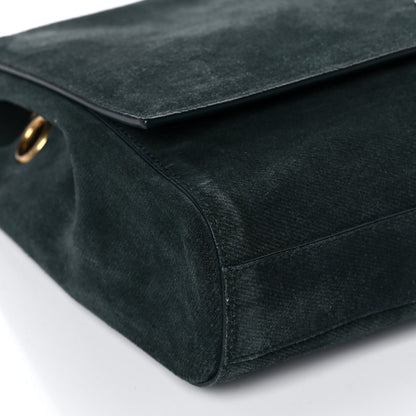 Saint Laurent Smooth Calfskin Suede Medium Reversible Monogram Kate Satchel Dark Forest 8 of 12