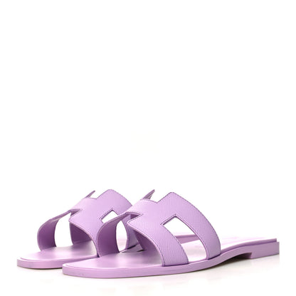 Hermes Epsom Oran Sandals 38 Violet Amethyste 3 of 10