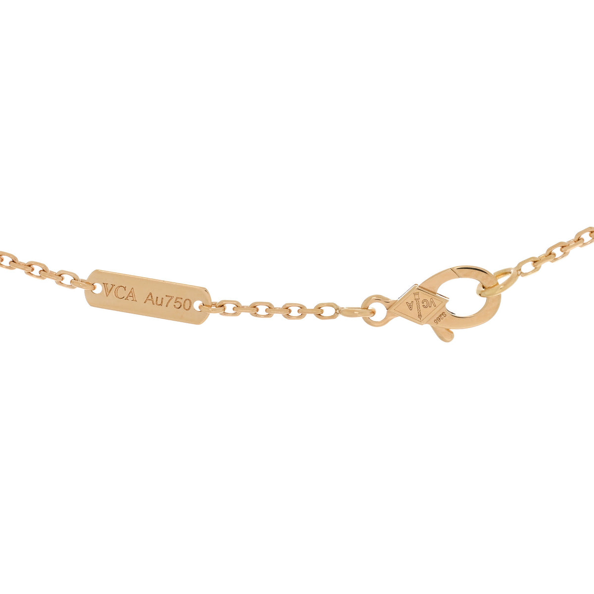 18K Yellow Gold Black Onyx Vintage Alhambra Pendant Necklace