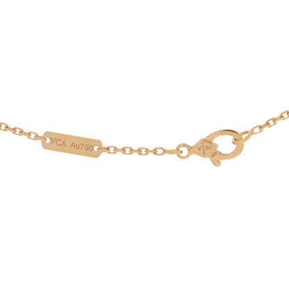 Van Cleef & Arpels 18K Yellow Gold Black Onyx Vintage Alhambra Pendant Necklace 4 of 5