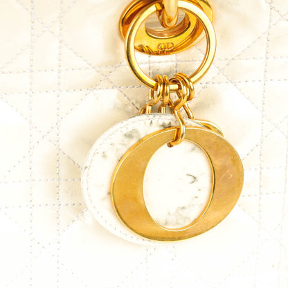 Christian Dior Patent Cannage Medium Lady Dior White 9 of 13
