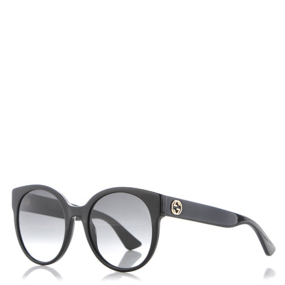 Gucci Acetate Round Sunglasses GG 0035S Black 1 of 8