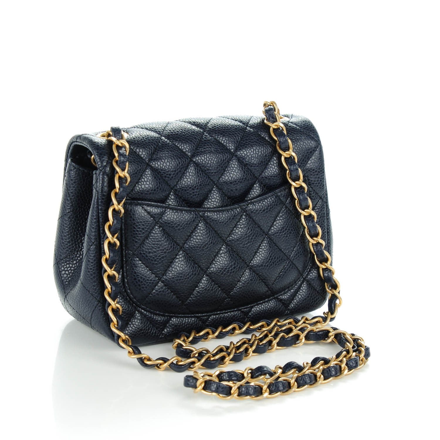 Chanel Caviar Quilted Mini Square Flap Navy 3 of 8