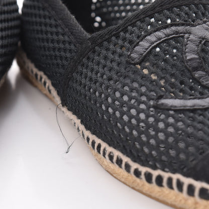 Chanel Mesh Lambskin Espadrilles 40 Black 11 of 14