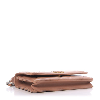 Chanel Lambskin Quilted 19 Wallet On Chain WOC Brown 4 of 11