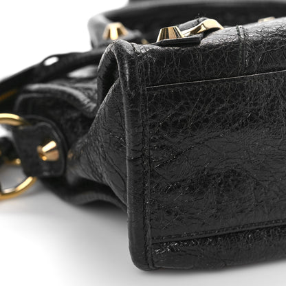 Balenciaga Agneau Classic Gold Hardware Mini City Black 7 of 9