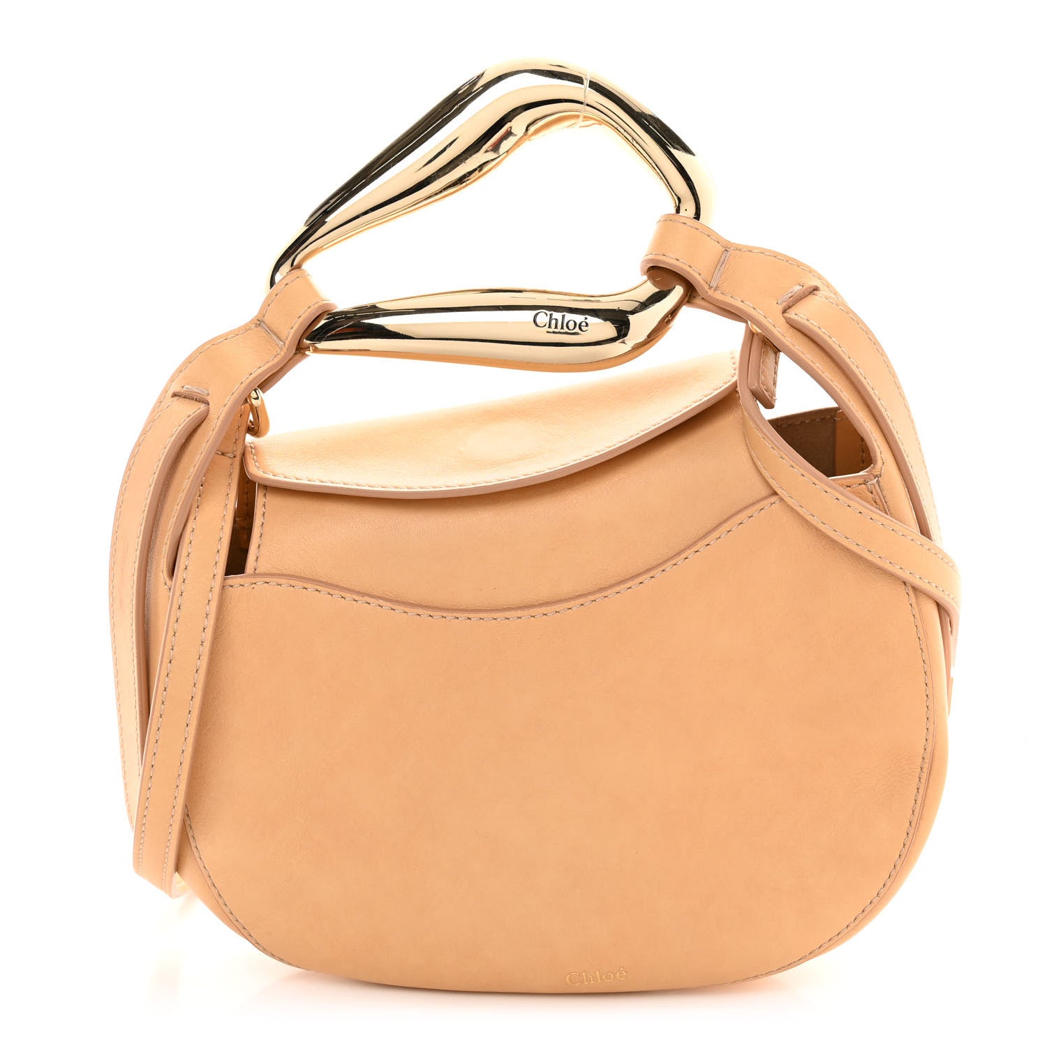 Chloe Small Grain Calfskin Kiss Bag Sandy Beige 1 of 10