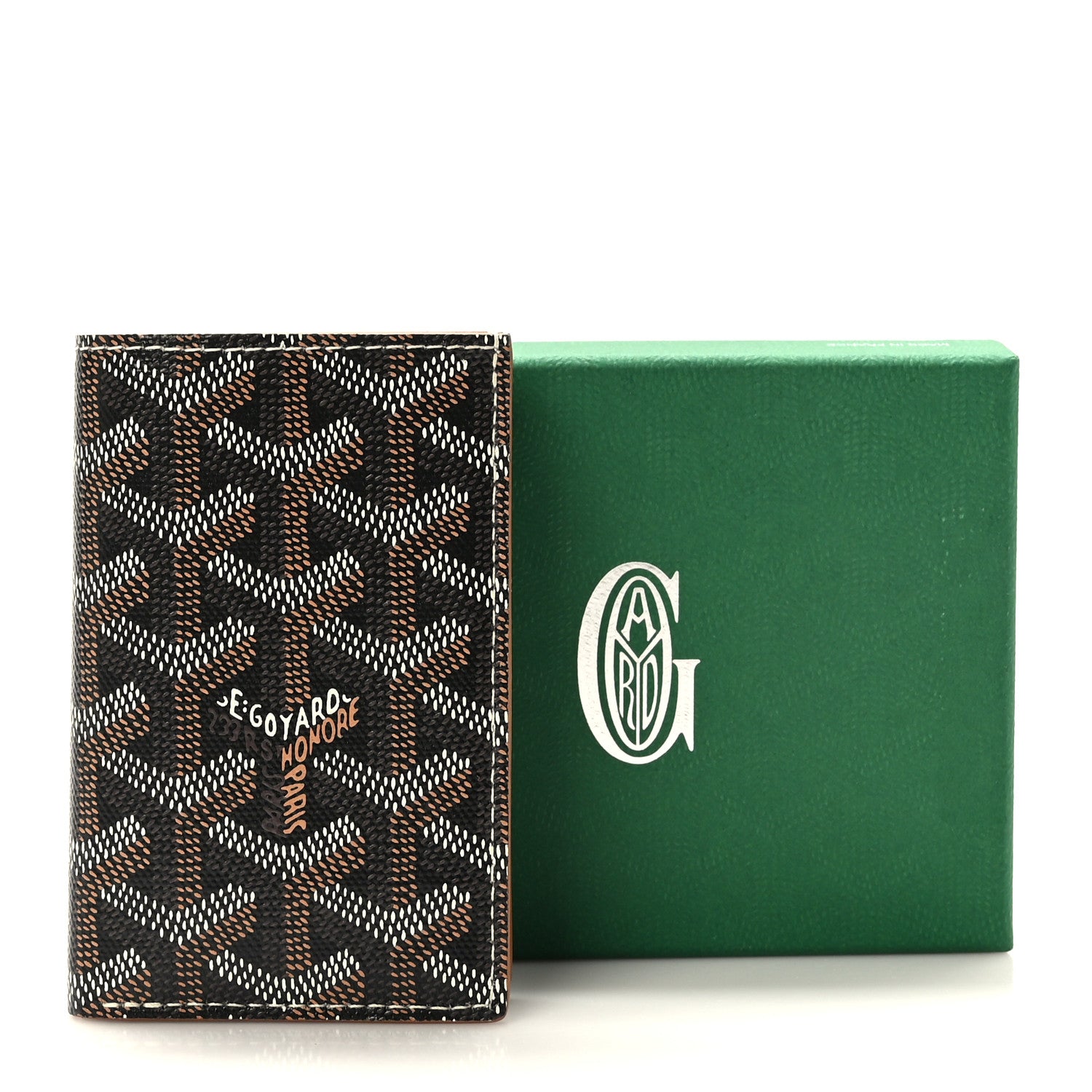 Goyard Goyardine Saint Pierre Card Holder Black Gold 7 of 7
