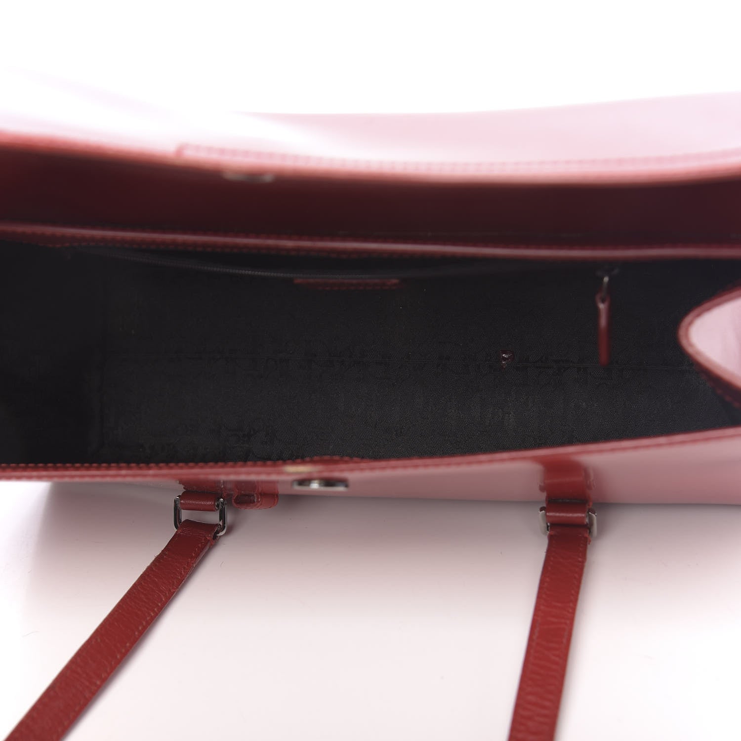 Christian Dior Glazed Calfskin Saddle Shopper Red 5 of 18
